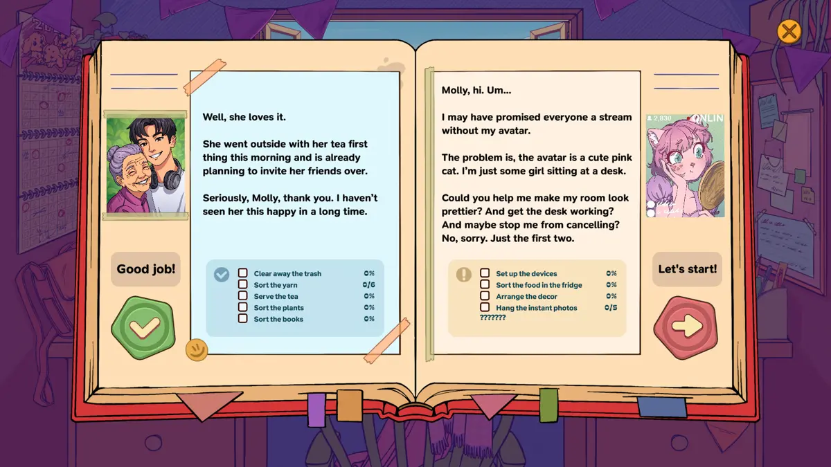 Neat gameplay — a tidied living space