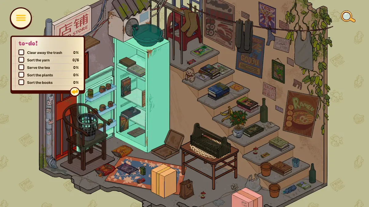 Neat gameplay — arranging objects with care